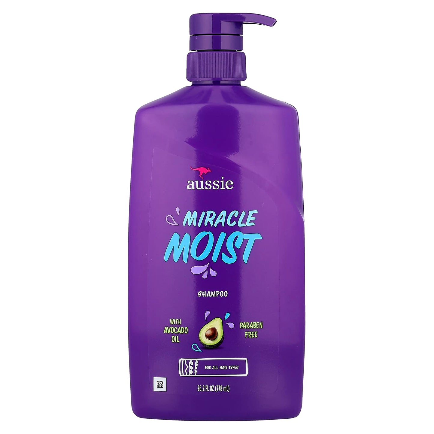 Aussie Miracle Moist Shampoo with Avocado Oil for All Hair Types - Image 1