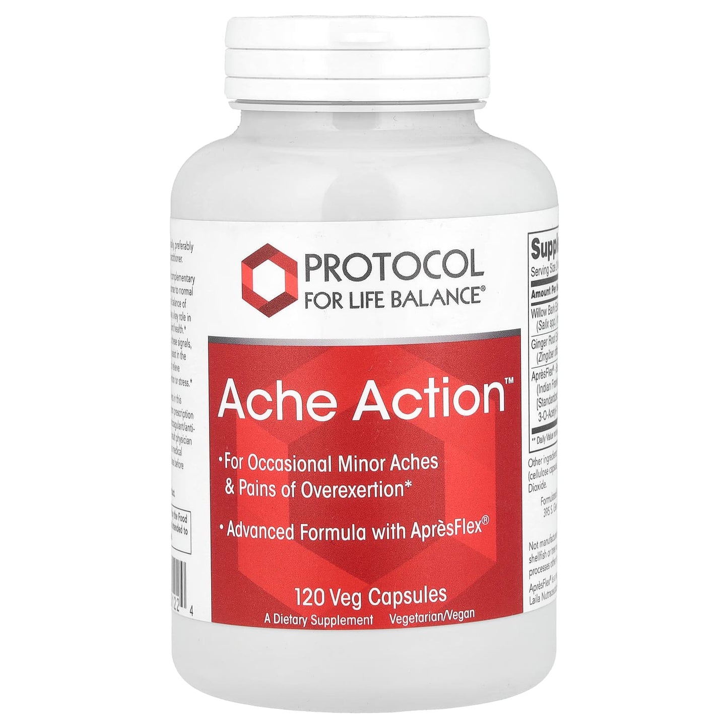Protocol for Life Balance, Ache Action™, 120 Veg Capsules - Image 1
