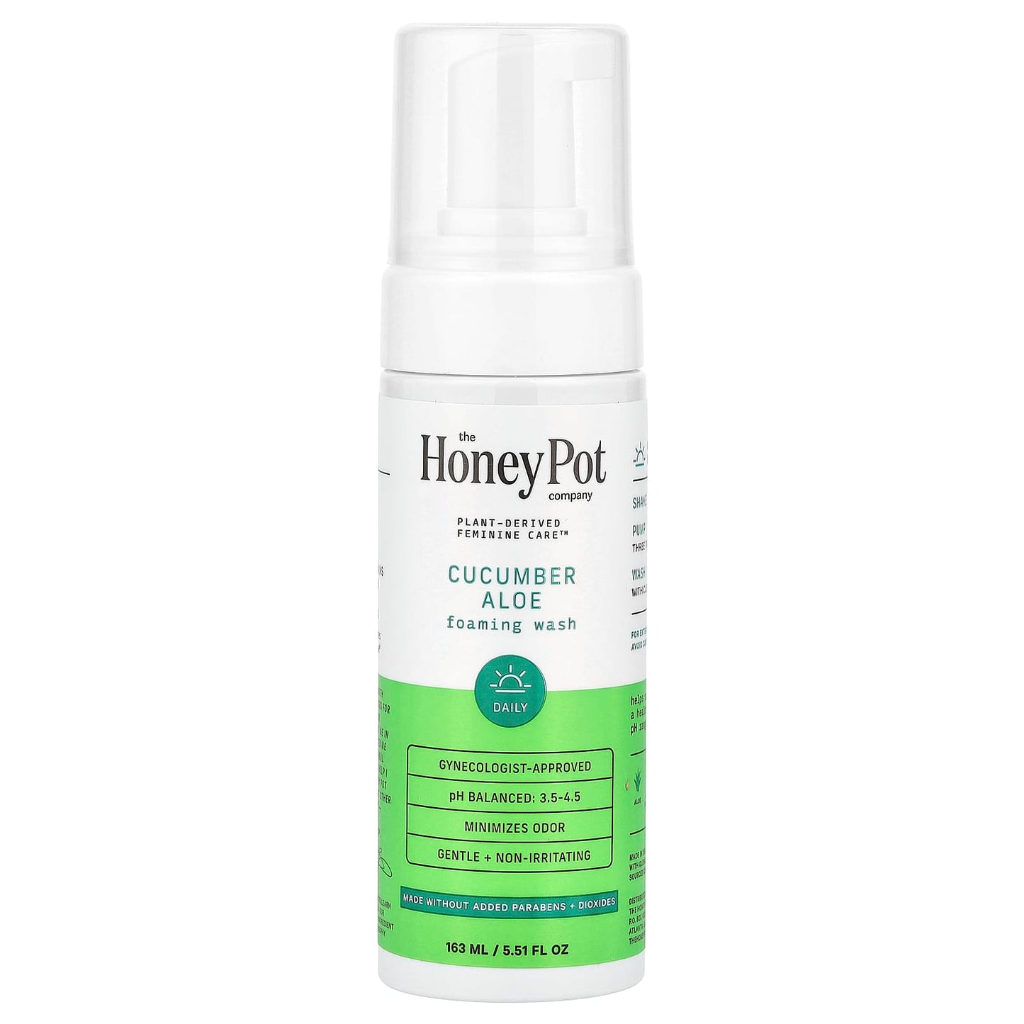 The Honey Pot Company, Foaming Wash, Cucumber Aloe, 5.51 fl oz (163 ml) - Image 1