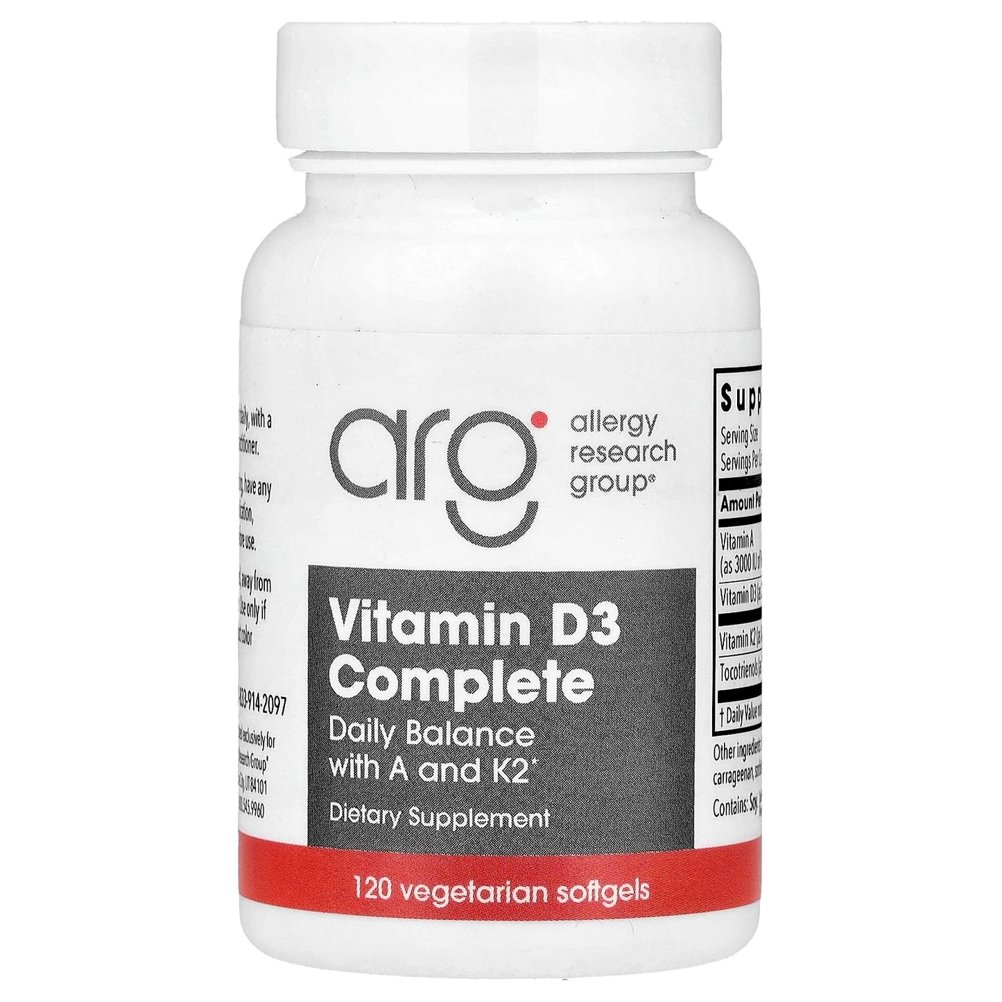 Allergy Research Group Vitamin D3 Complete Supplement Softgels - Image 1