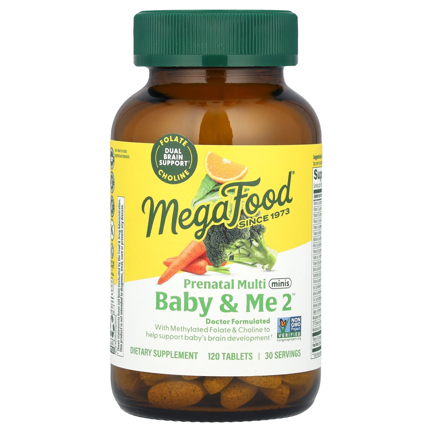 MegaFood, Baby & Me 2™, Prenatal Multi Minis, 120 Tablets - Image 1