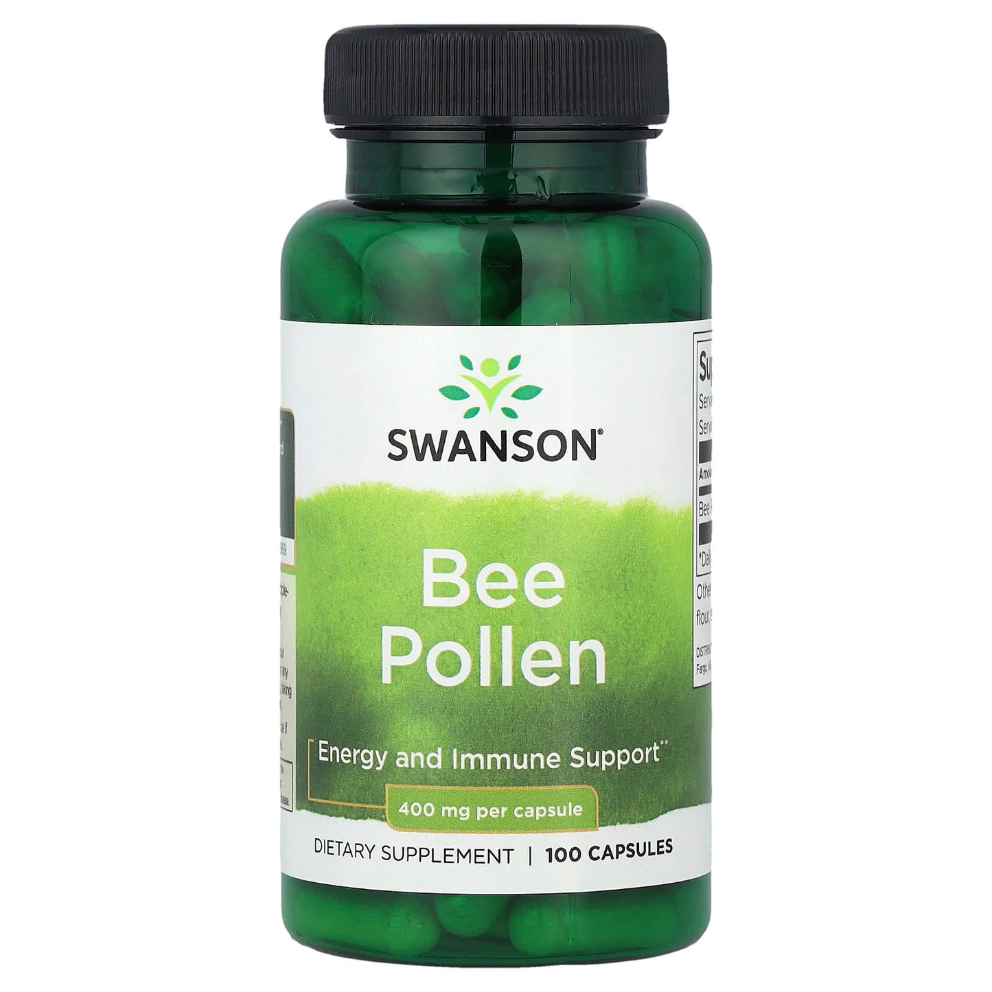 Swanson, Bee Pollen, 400 mg, 100 Capsules - Image 1