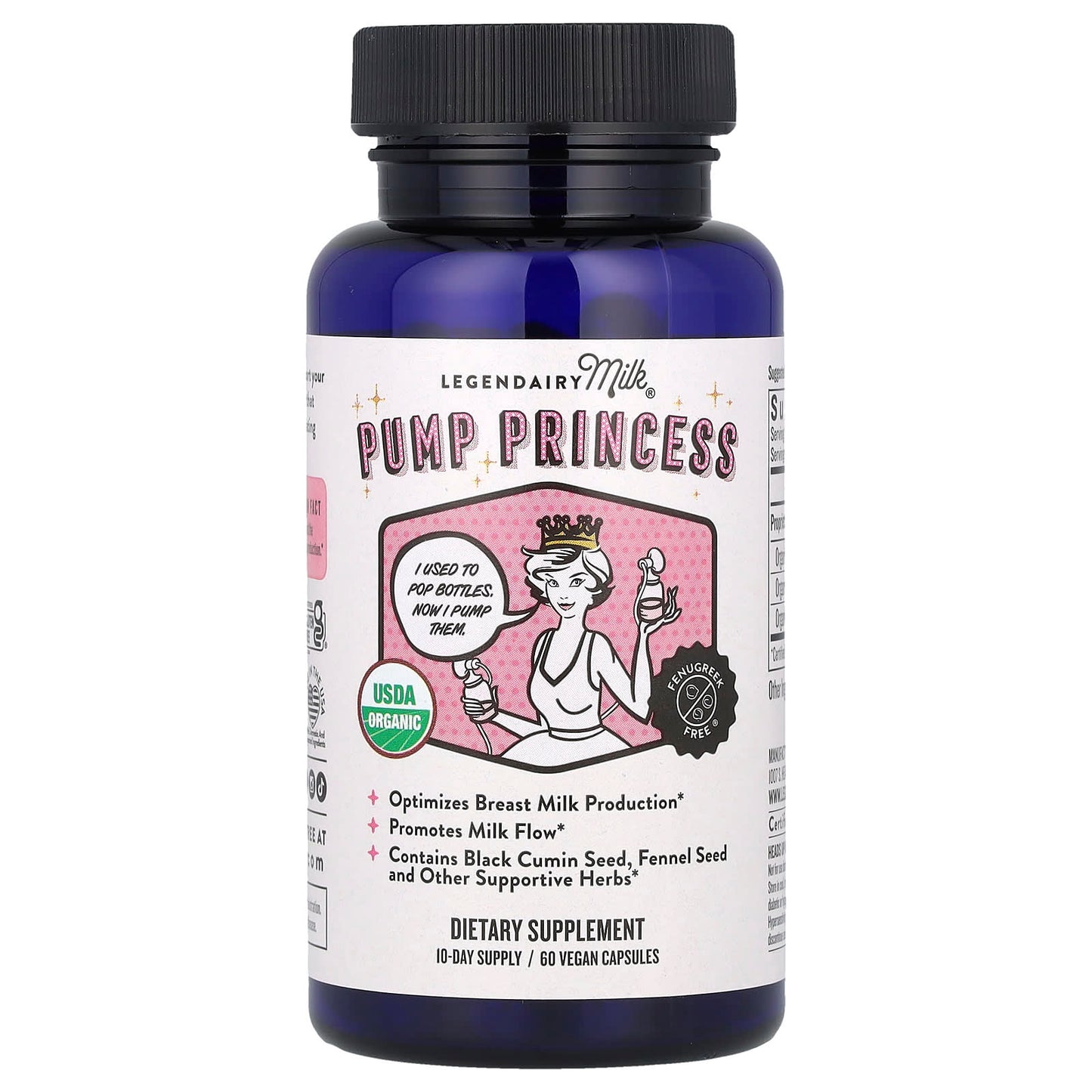 Legendairy Milk, Pump Princess, 60 Vegan Capsules - Image 1