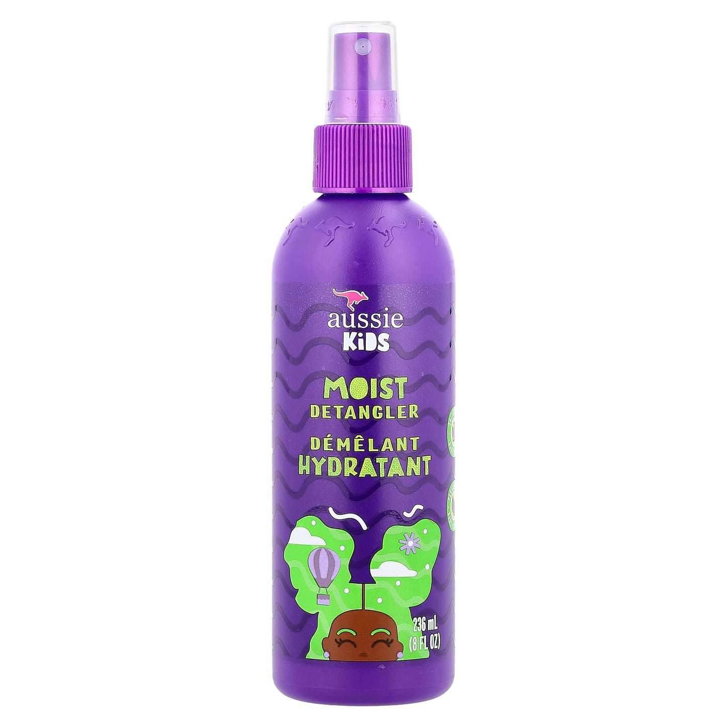 Aussie Moist Detangler Spray for Kids, Sulfate-Free, 8 fl oz - Image 1