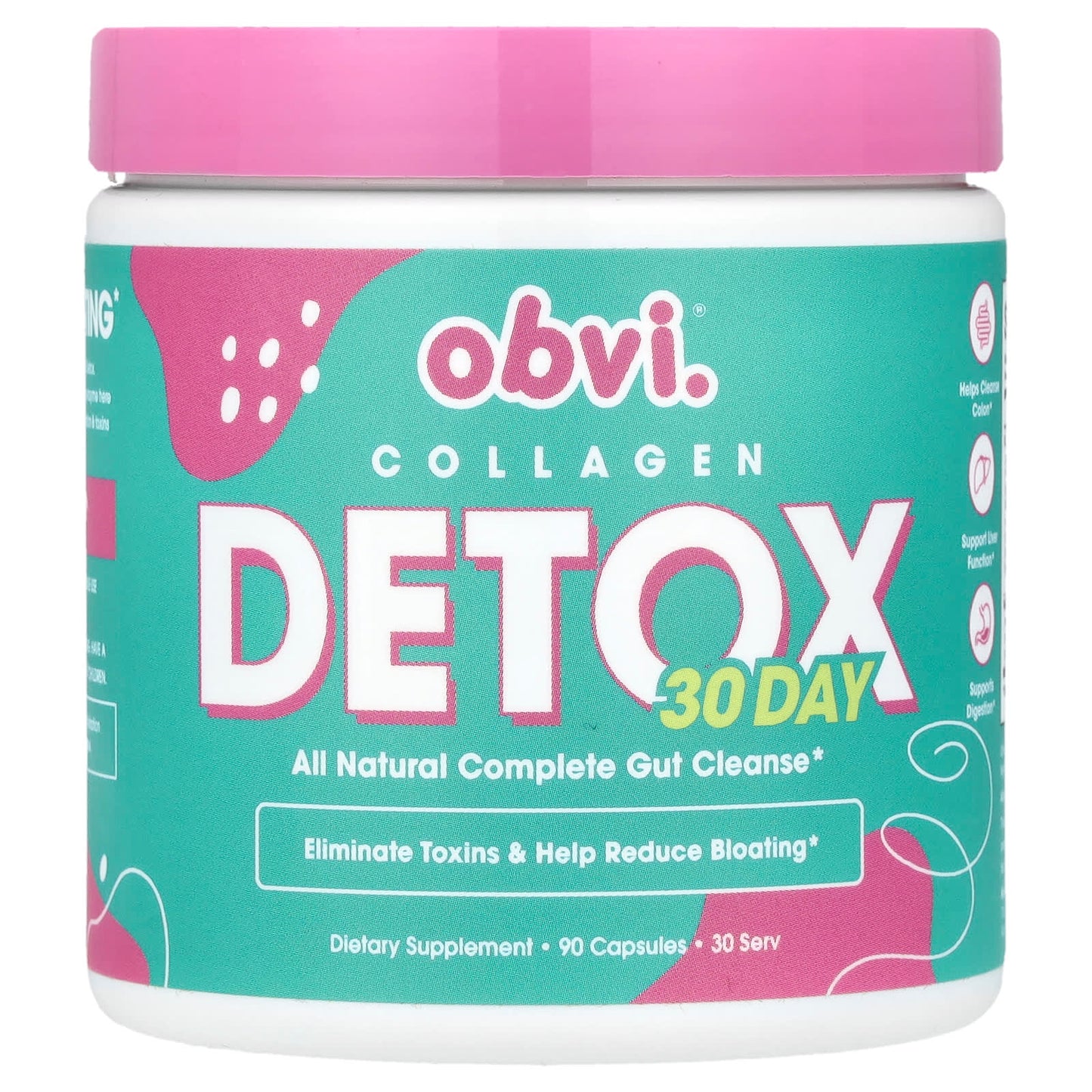 Obvi, Collagen Detox, 90 Capsules - Image 1