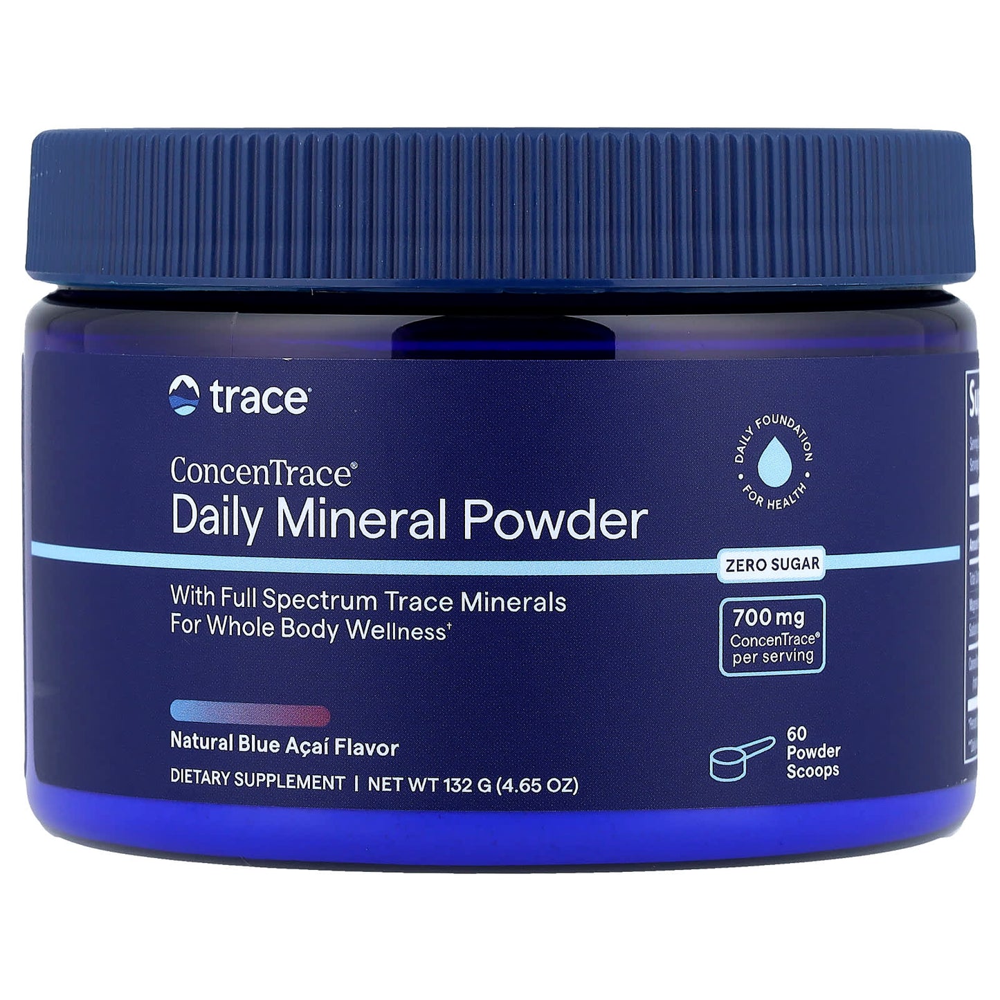 ConcenTrace®, Daily Mineral Powder, Natural Blue Acai, 4.65 oz (132 g) - Image 1
