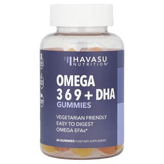 Boost Omega-3, 6, 9 & DHA with Natural Lemon & Orange Gummies by Havasu Nutritio
