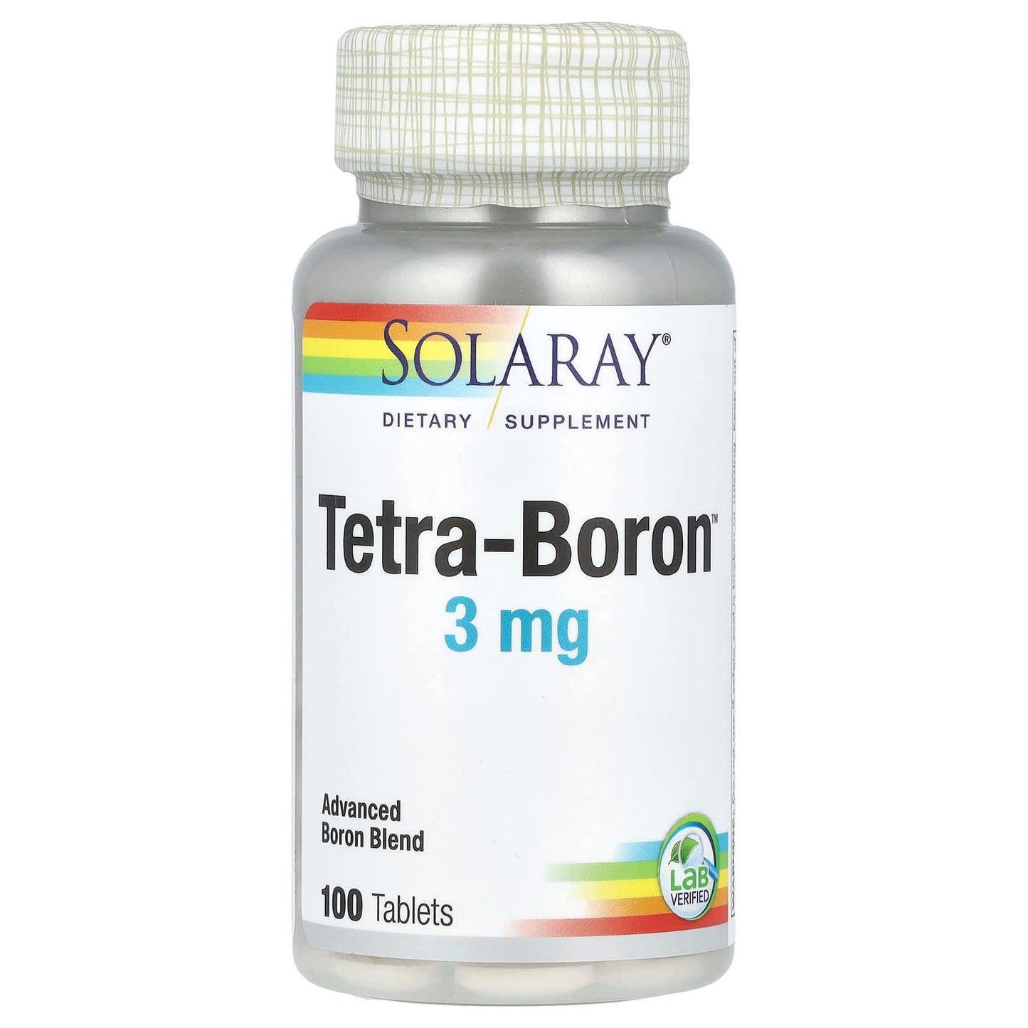 Solaray, Tetra-Boron®, 3 mg, 100 Tablets - Image 1