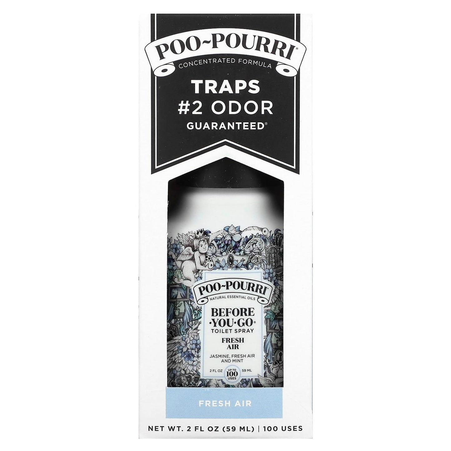 Poo-Pourri, Before-You-Go® Toilet Sprays, Fresh Air, 2 fl oz (59 ml) - Image 2