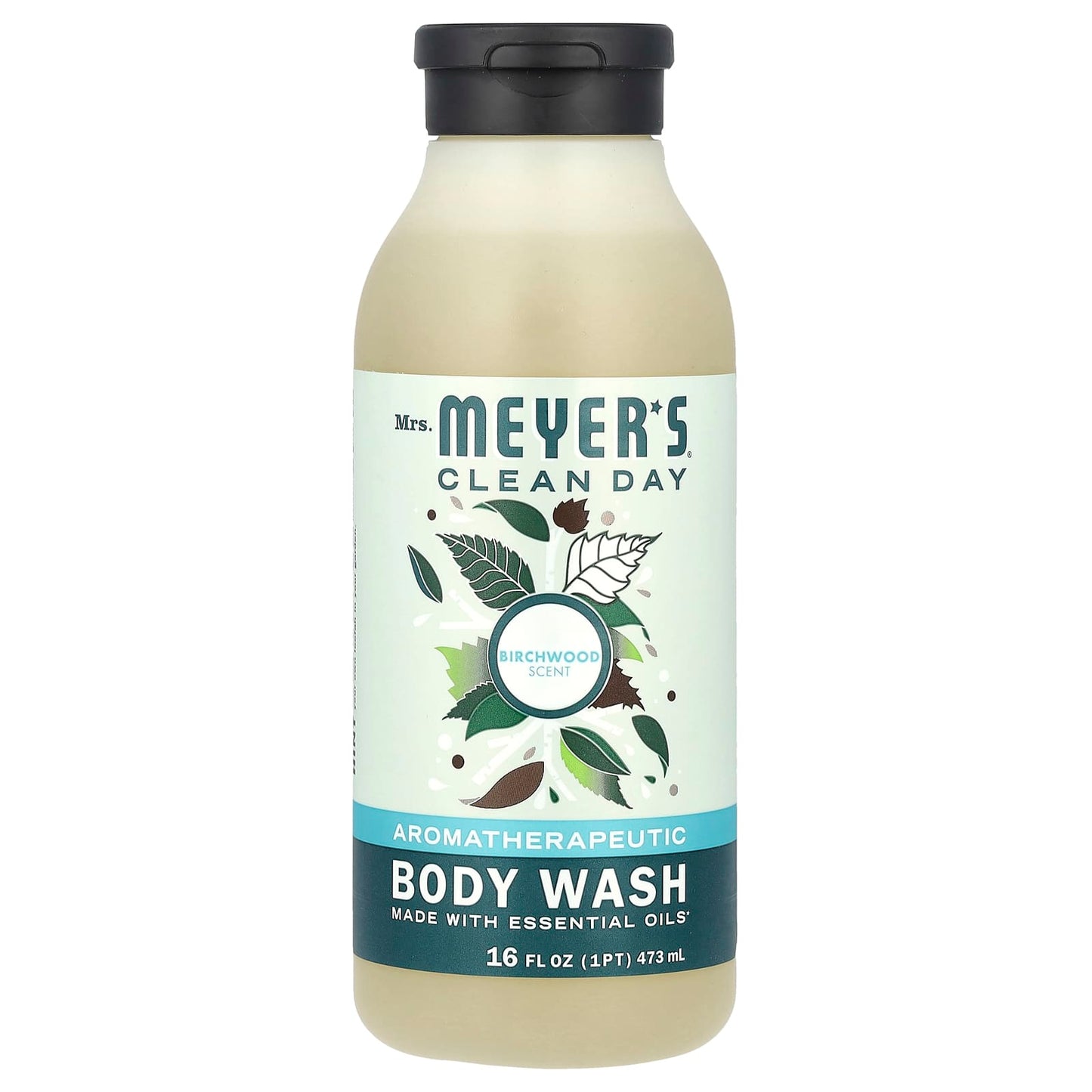 Mrs. Meyers Clean Day, Aromatherapeutic Body Wash, Birchwood, 16 fl oz (473 ml) - Image 1