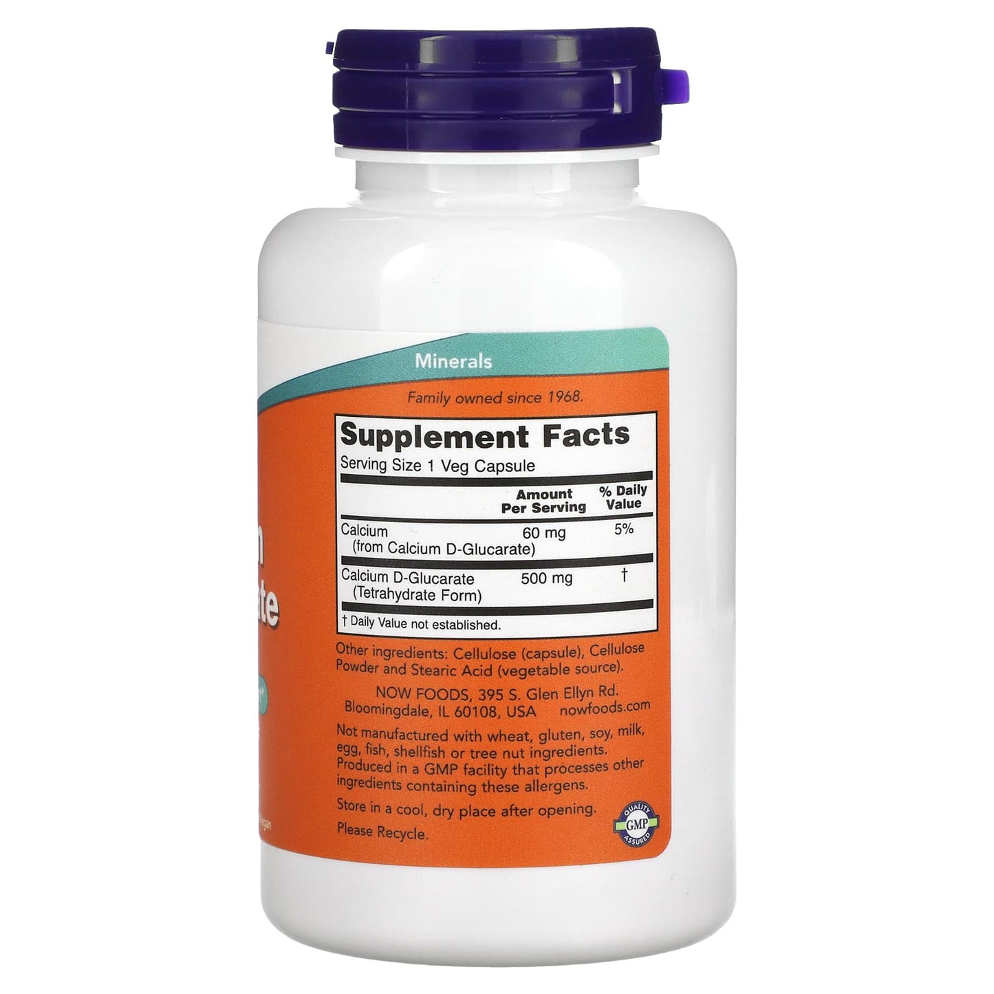 NOW Foods, Calcium D-Glucarate, 500 mg, 90 Veg Capsules - Image 2