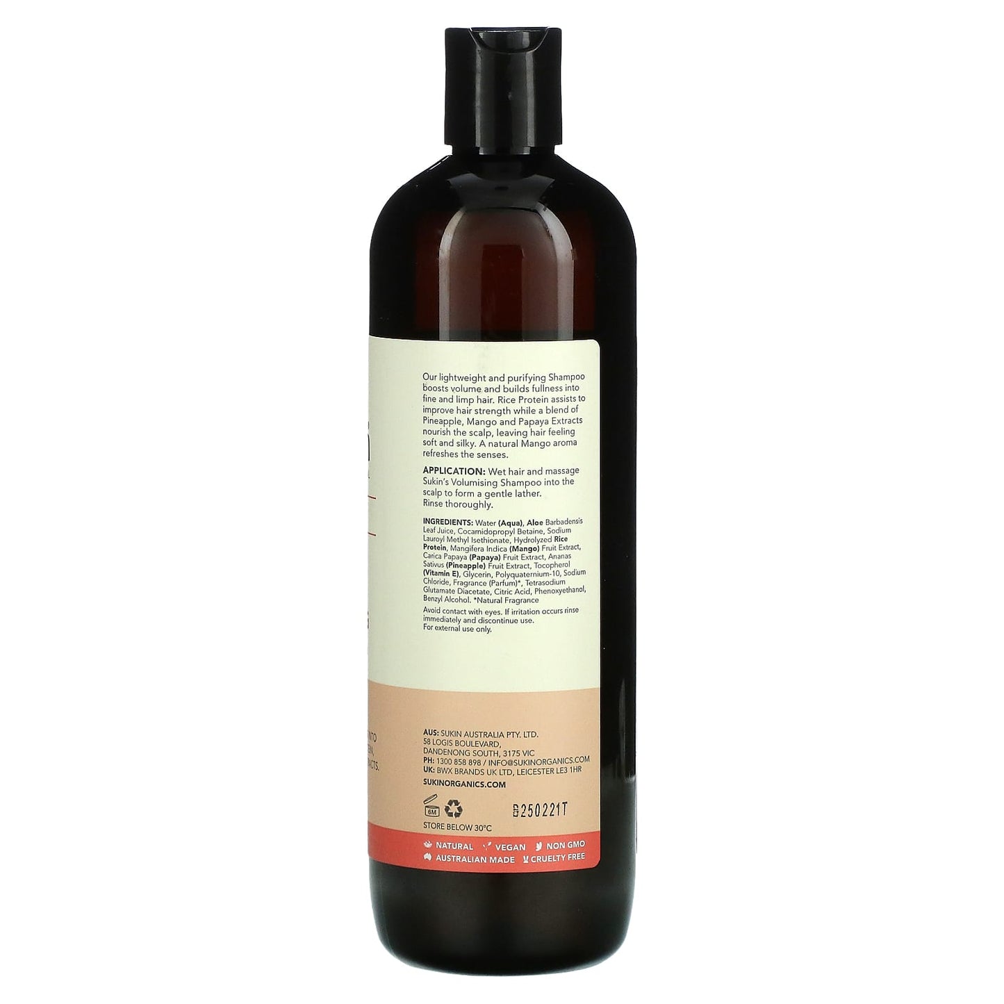 Sukin, Volumising Shampoo, Fine and Limp Hair, 16.9 fl oz (500 ml) - Image 2