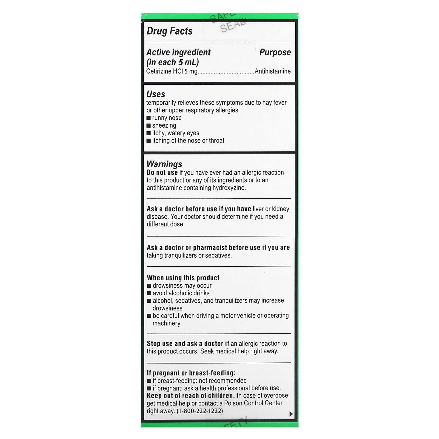 Zyrtec, Children's Allergy, Relief Syrup, 2+ Years, Grape, 5 mg, 4 fl oz (118 ml) - Image 2