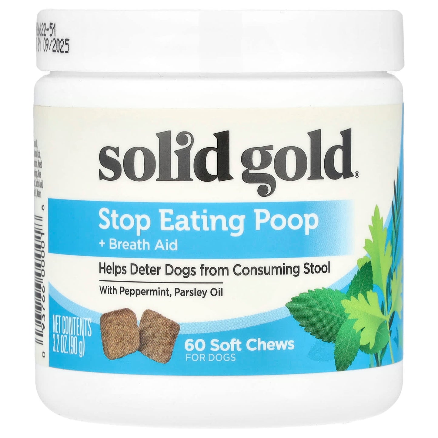 Solid Gold, Stop Eating Poop + Breath Aid, For Dogs , 60 Soft Chews, 3.2 oz (90 g) - Image 1