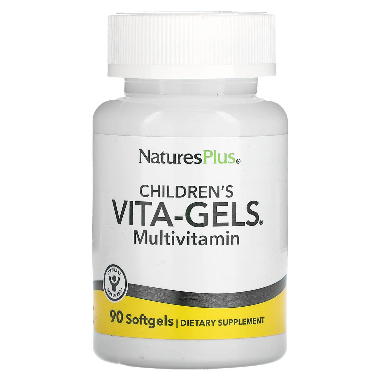 NaturesPlus, Children's Vita-Gels Multivitamin, Orange, 90 Softgels - Image 1