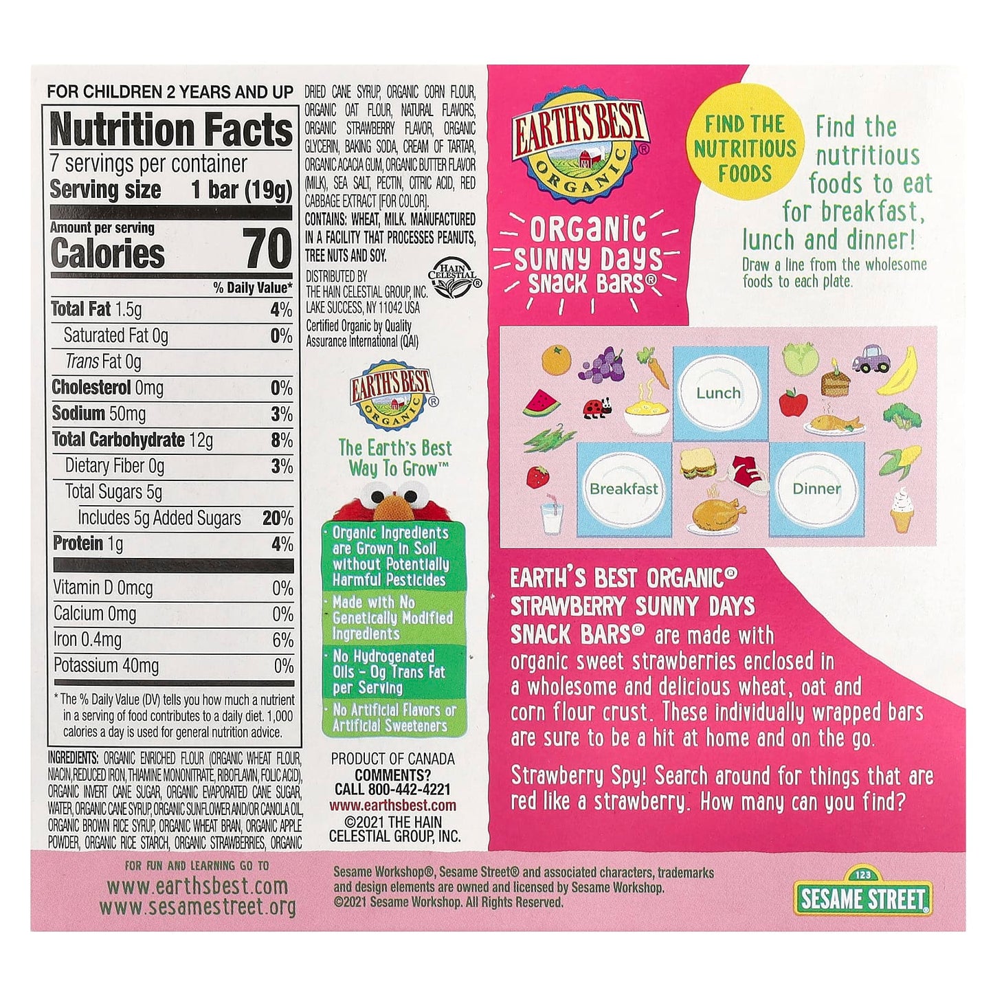 Organic Strawberry Snack Bars for Kids 2+ Years - Image 2