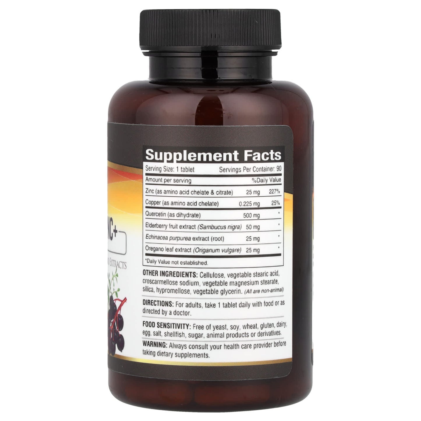 Vegan Quercetin & Zinc Dietary Supplement - 90 Tablets by Deva - Image 2