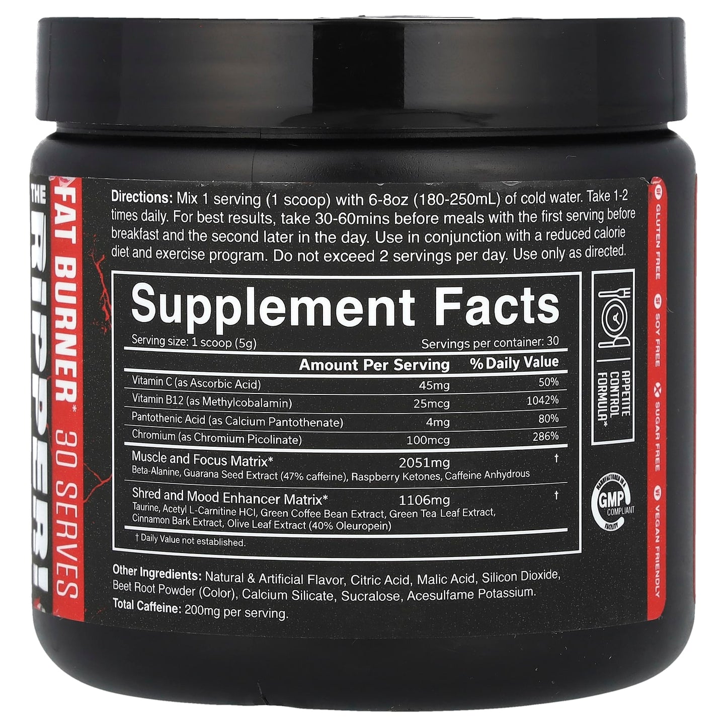 JNX Sports Strawberry Shred Fat Burner 5.3 oz (150g) - Natural Energy & Appetite Control - Image 2