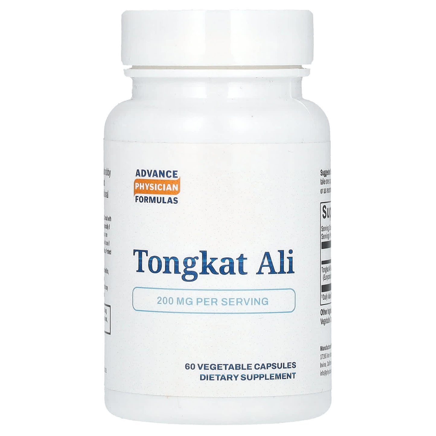 Tongkat Ali Supplement for Men's Health - 200 mg, 60 Capsules - Image 1