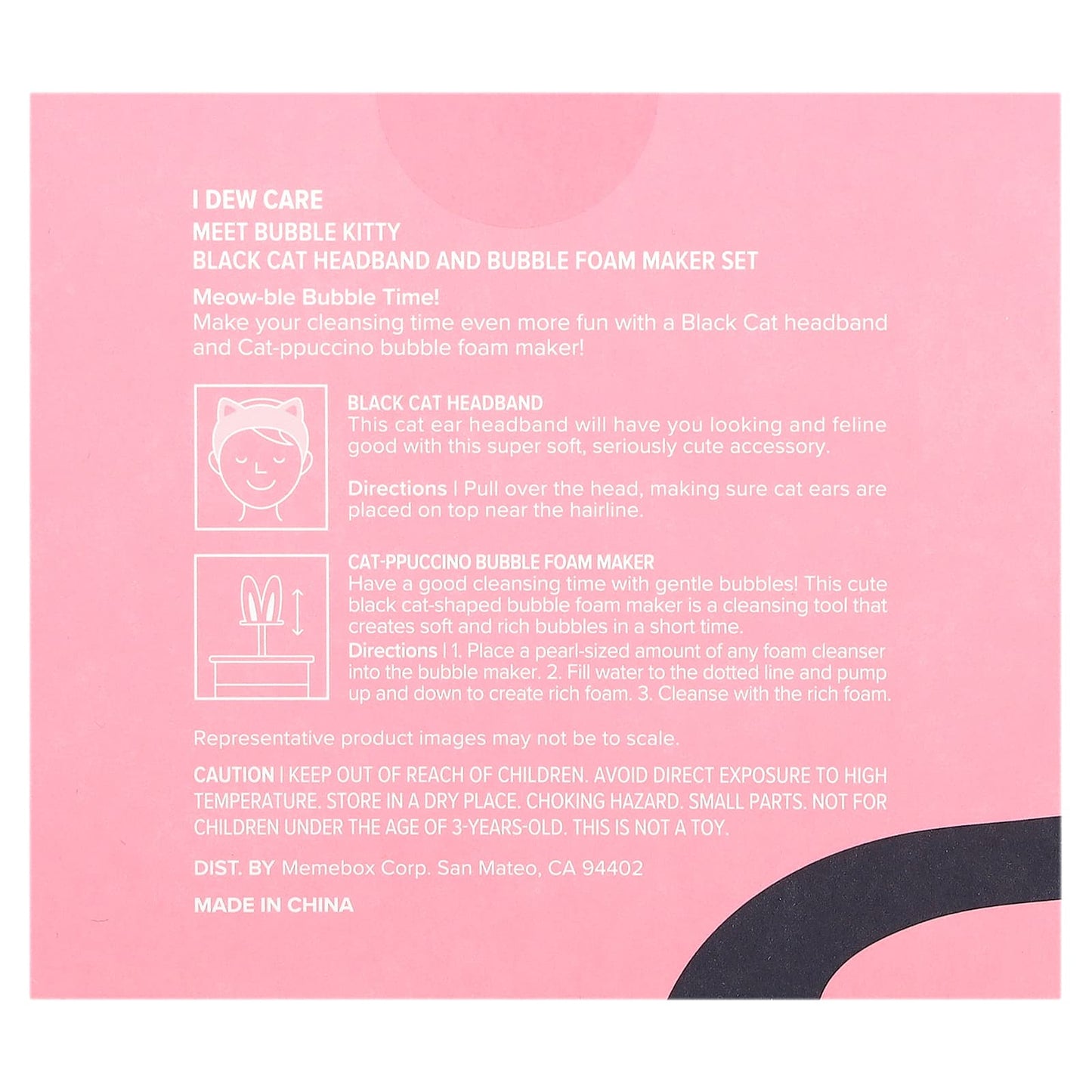 Cute Cat Headband & Bubble Foam Maker Set for Fun Cleansing Time - Image 2