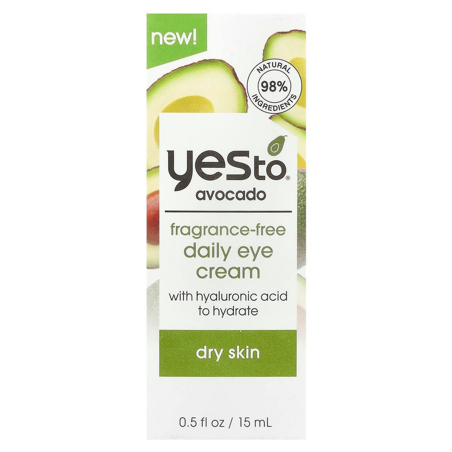 Yes To, Fragrance-Free Daily Eye Cream, Dry Skin, Avocado, 0.5 fl oz (15 ml) - Image 2