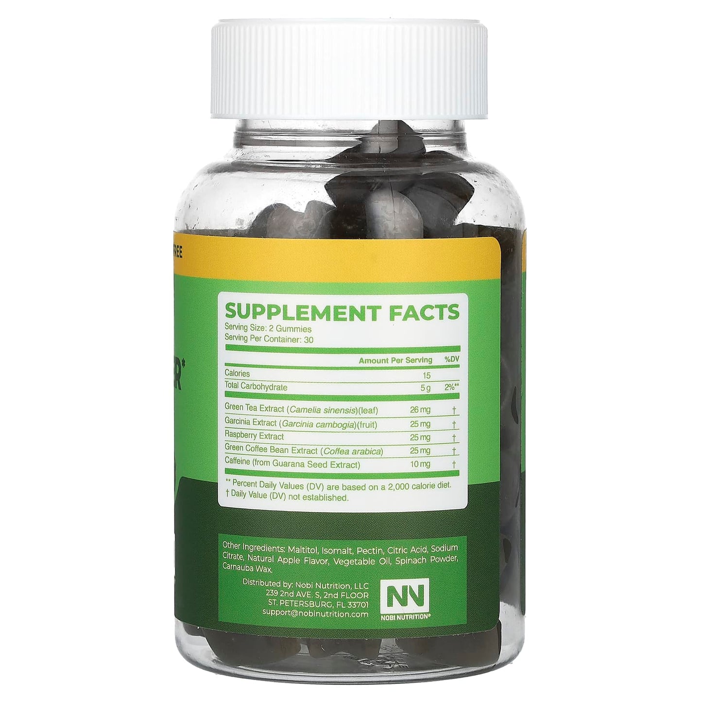 Nobi Nutrition, Green Tea Fat Burner Gummies, 60 Pectin-Based Gummies - Image 2