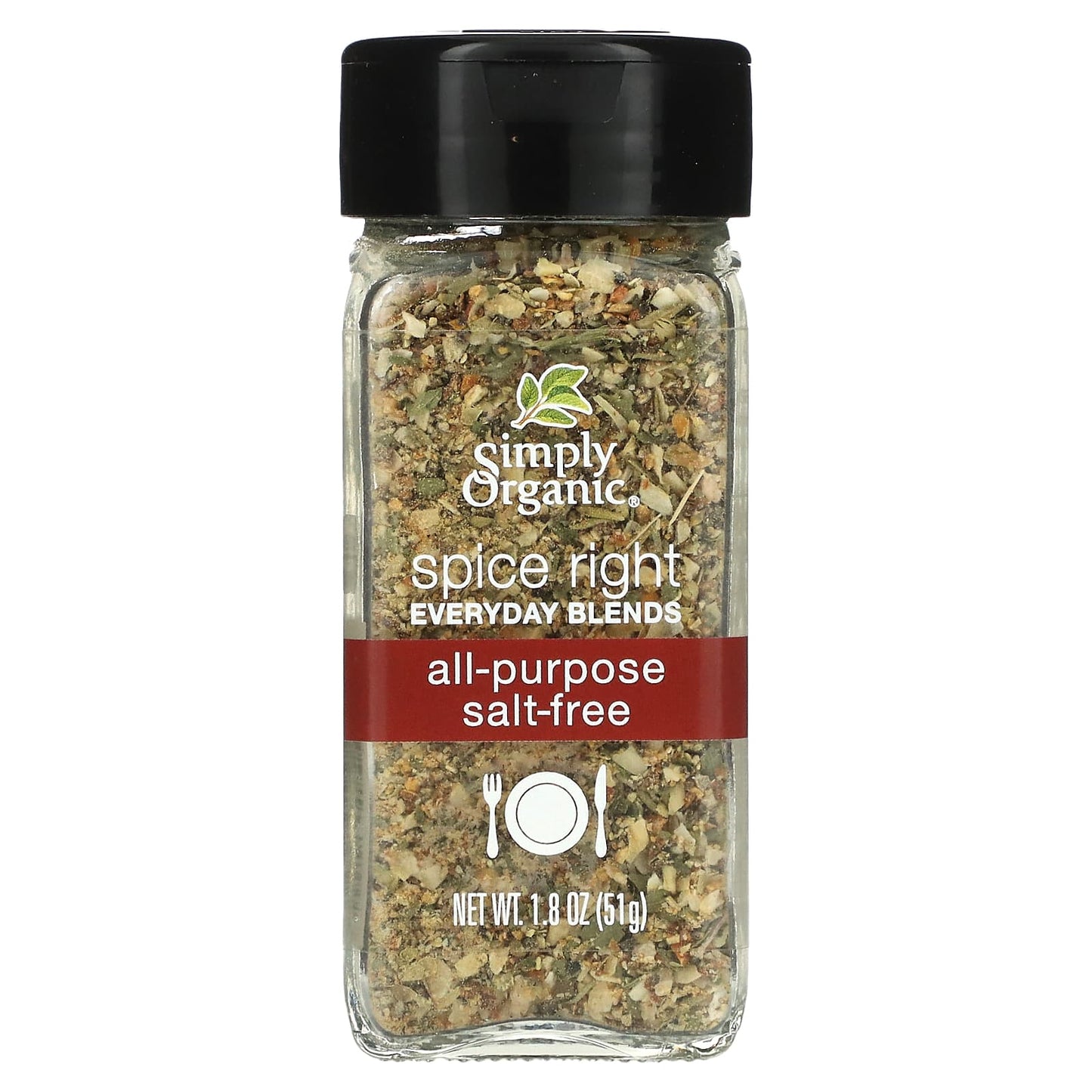Simply Organic, Spice Right Everyday Blends, All-Purpose Salt-Free, 1.8 oz (51 g) - Image 1