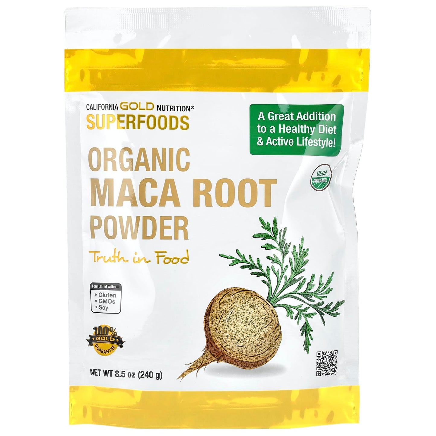 "California Gold Nutrition - Organic Peruvian Maca Root Powder for Energy and Libido" - Image 1