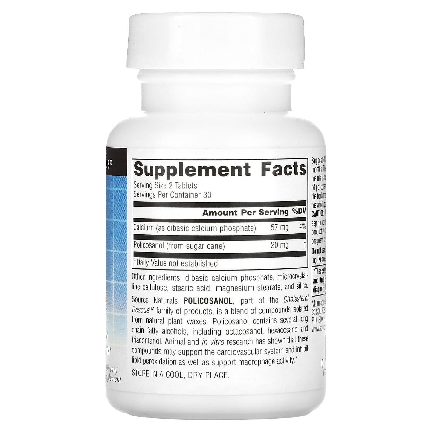 Source Naturals, Policosanol, 60 Tablets - Image 2