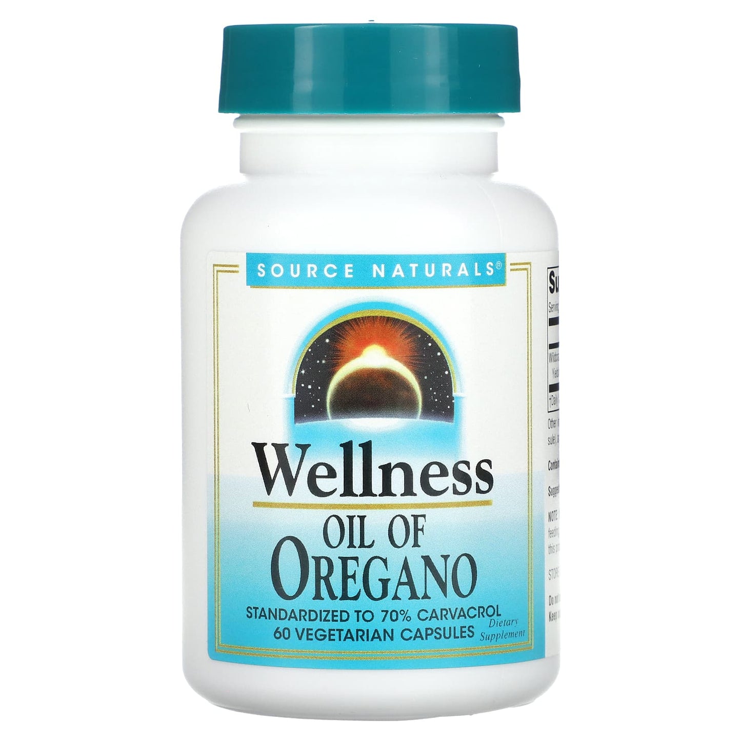 Source Naturals, Wellness, Oil of Oregano, 45 mg, 60 Vegetarian Capsules - Image 1