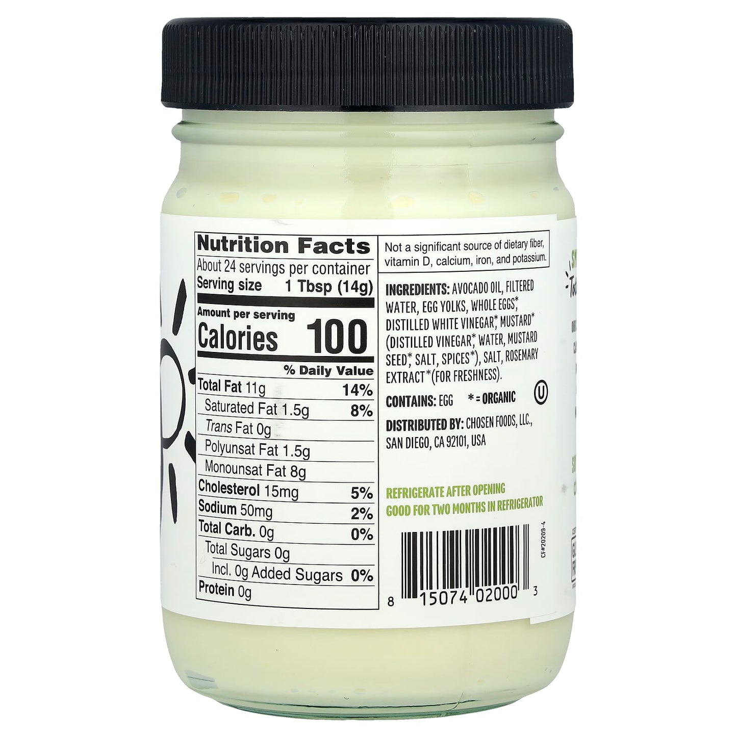 Chosen Foods, Classic Mayo Made With 100% Pure Avocado Oil , 12 fl oz (355 ml)