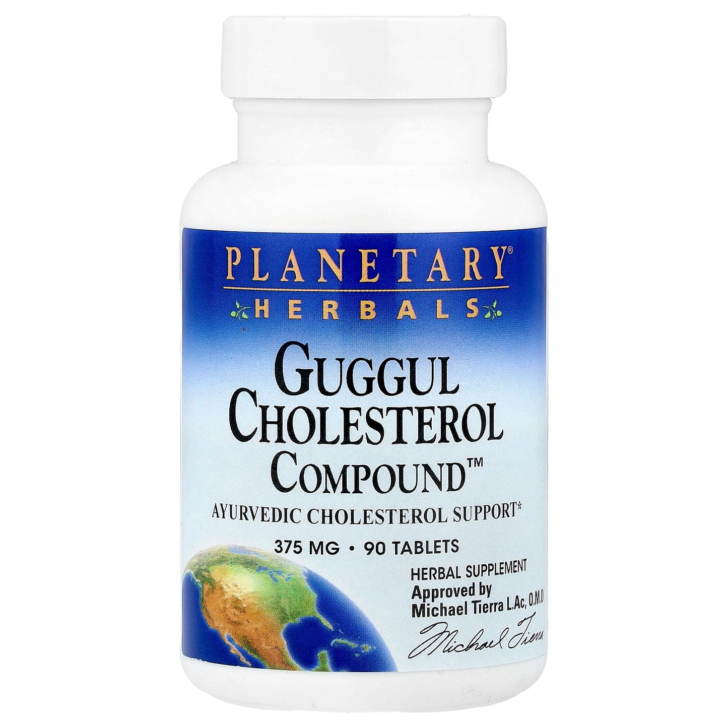 Planetary Herbals, Guggul Cholesterol Compound™, 90 Tablets - Image 1