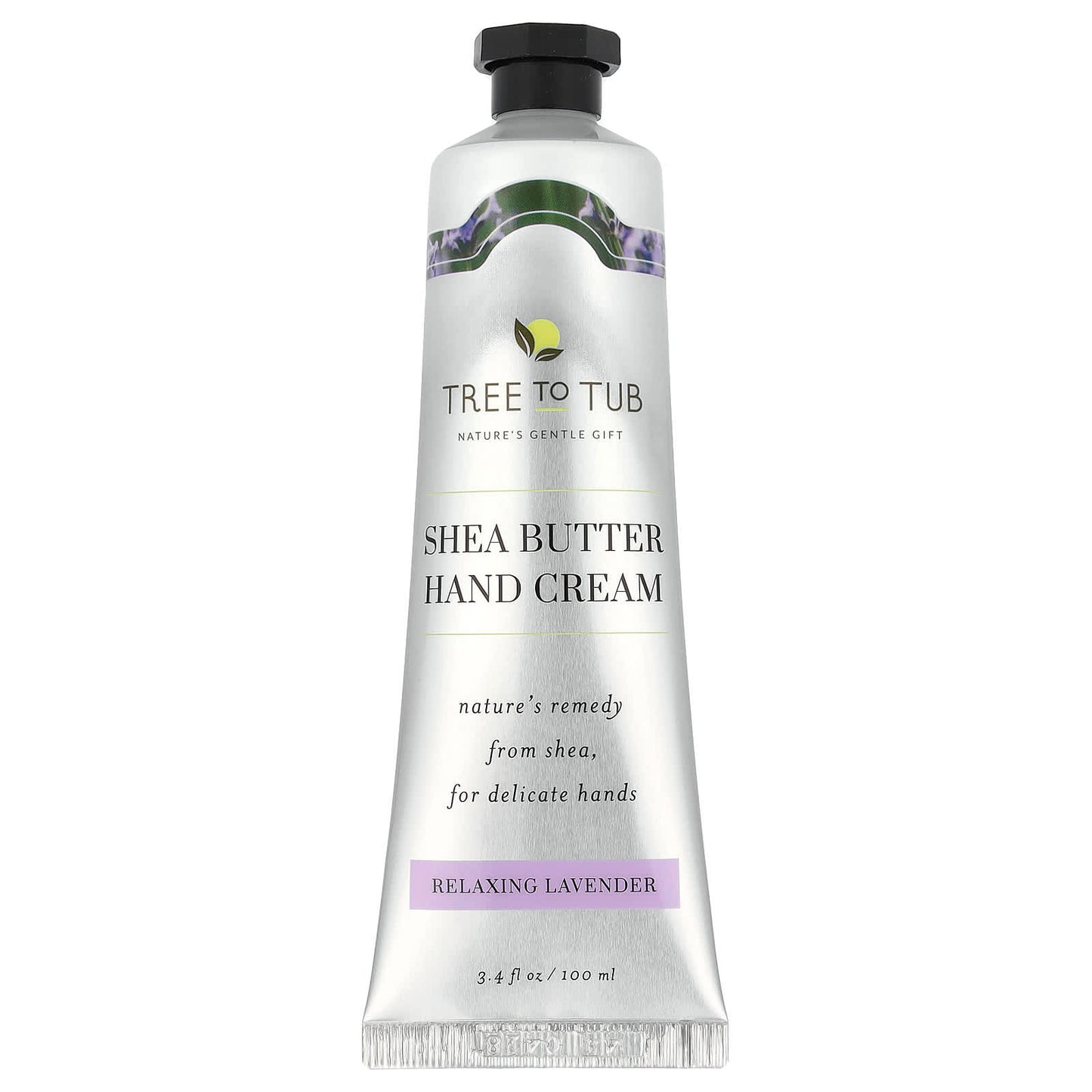 Tree To Tub, Shea Butter Hand Cream, Relaxing Lavender, 3.4 fl oz (100 ml) - Image 1