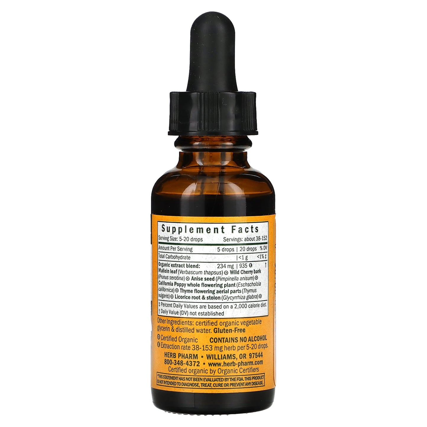 Kids Cough Relief - USDA Organic Herbal Supplement by Herb Pharm - Image 2