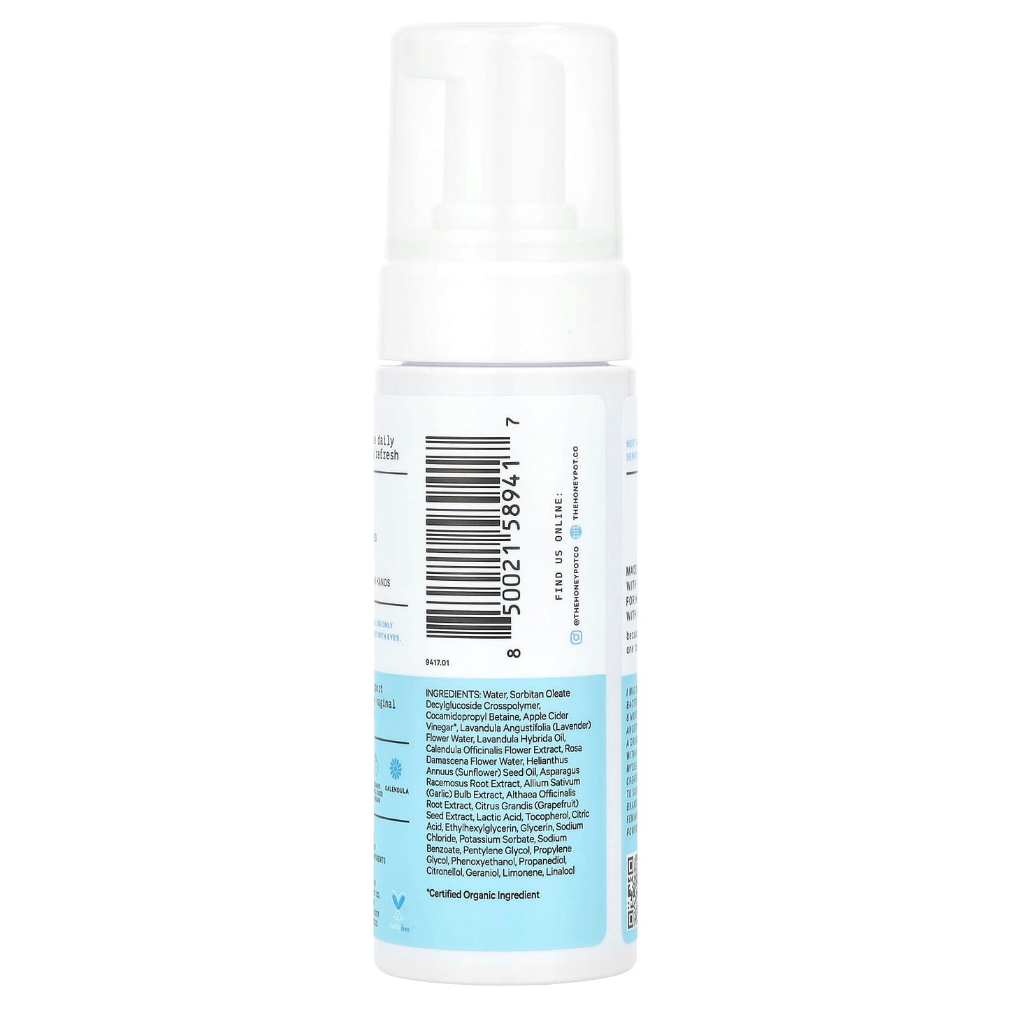 The Honey Pot Company, Foaming Wash, Sensitive, 5.51 fl oz (163 ml) - Image 2