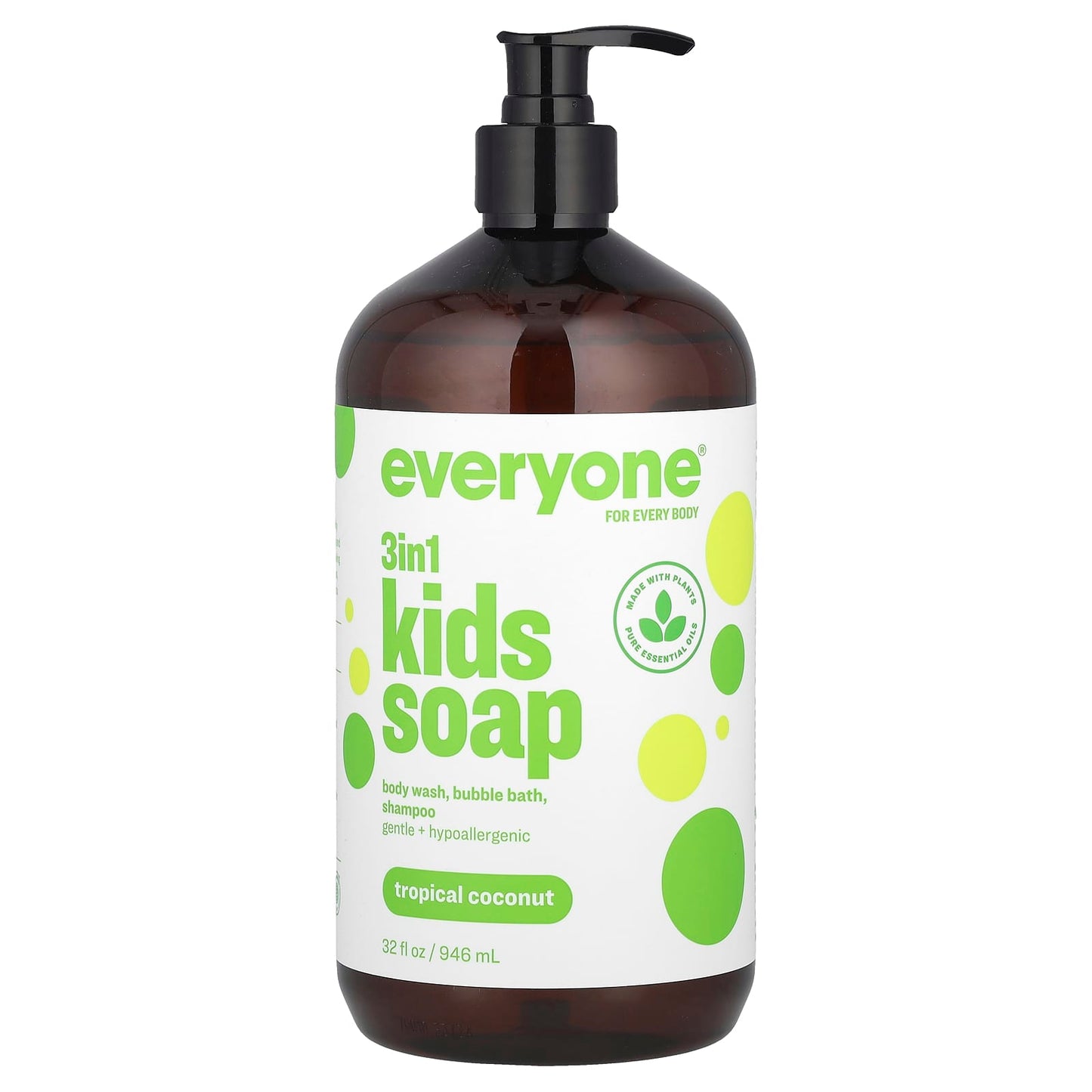 Tropical Coconut 3-in-1 Kids Body Care, Hypoallergenic, Vegan - Image 1