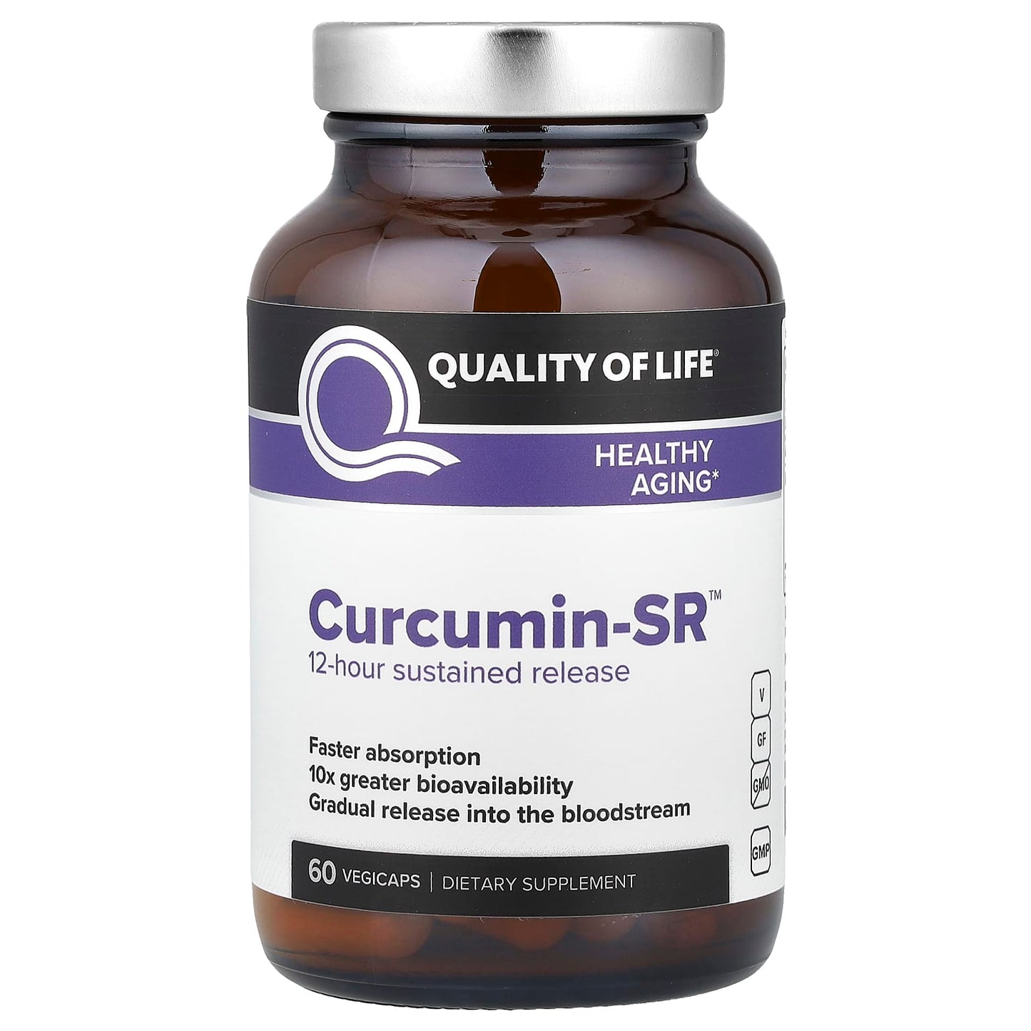Quality of Life, Curcumin-SR™, 500 mg, 60 Vegicaps - Image 1