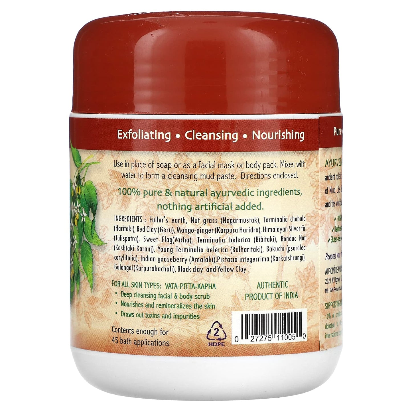 Ayurvedic Mud Bath & Mask for Deep Cleansing and Nourishment | Auromere - Image 2