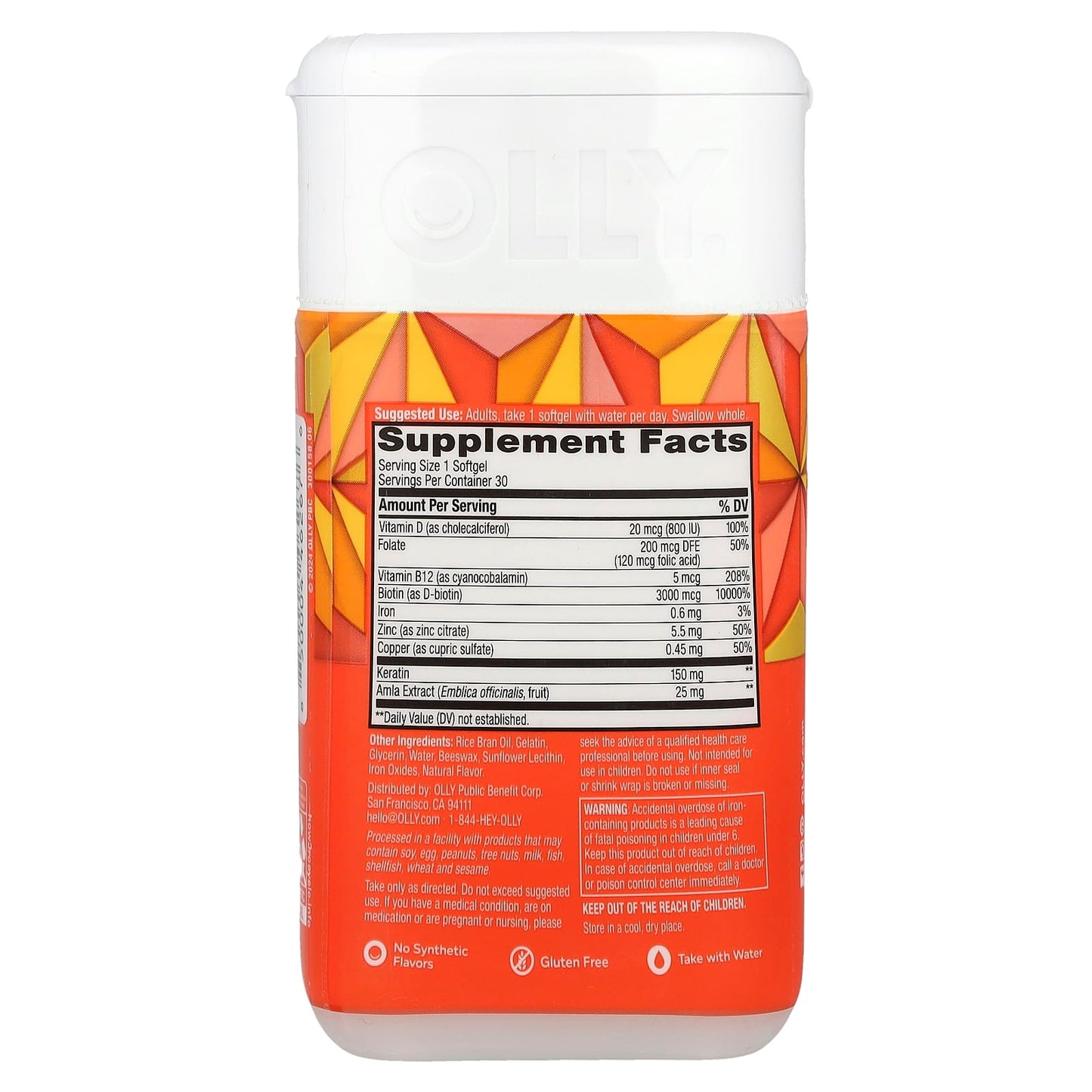 OLLY, Hair, Multi-Benefit Blend, 30 Softgels - Image 2
