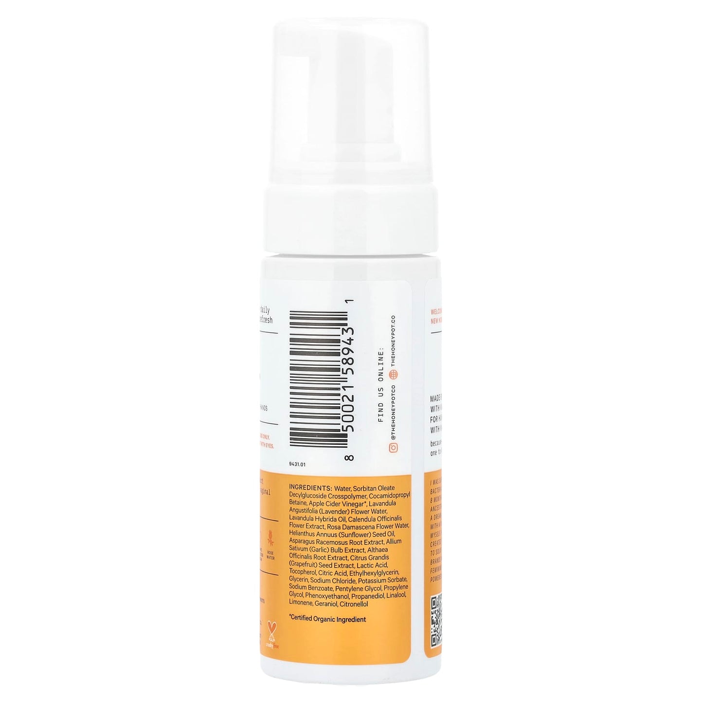 The Honey Pot Company, Foaming Wash, Normal, 5.51 fl oz (163 ml) - Image 2