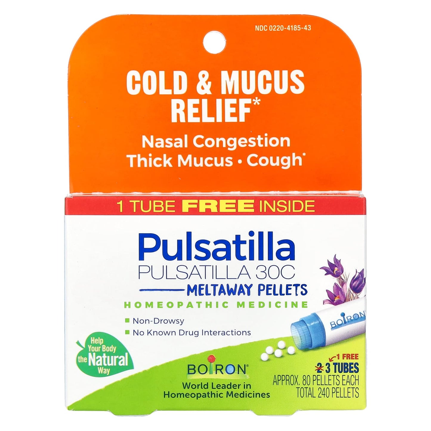 Boiron Pulsatilla Cold and Mucus Relief 30C Homeopathic Medicine - Image 1