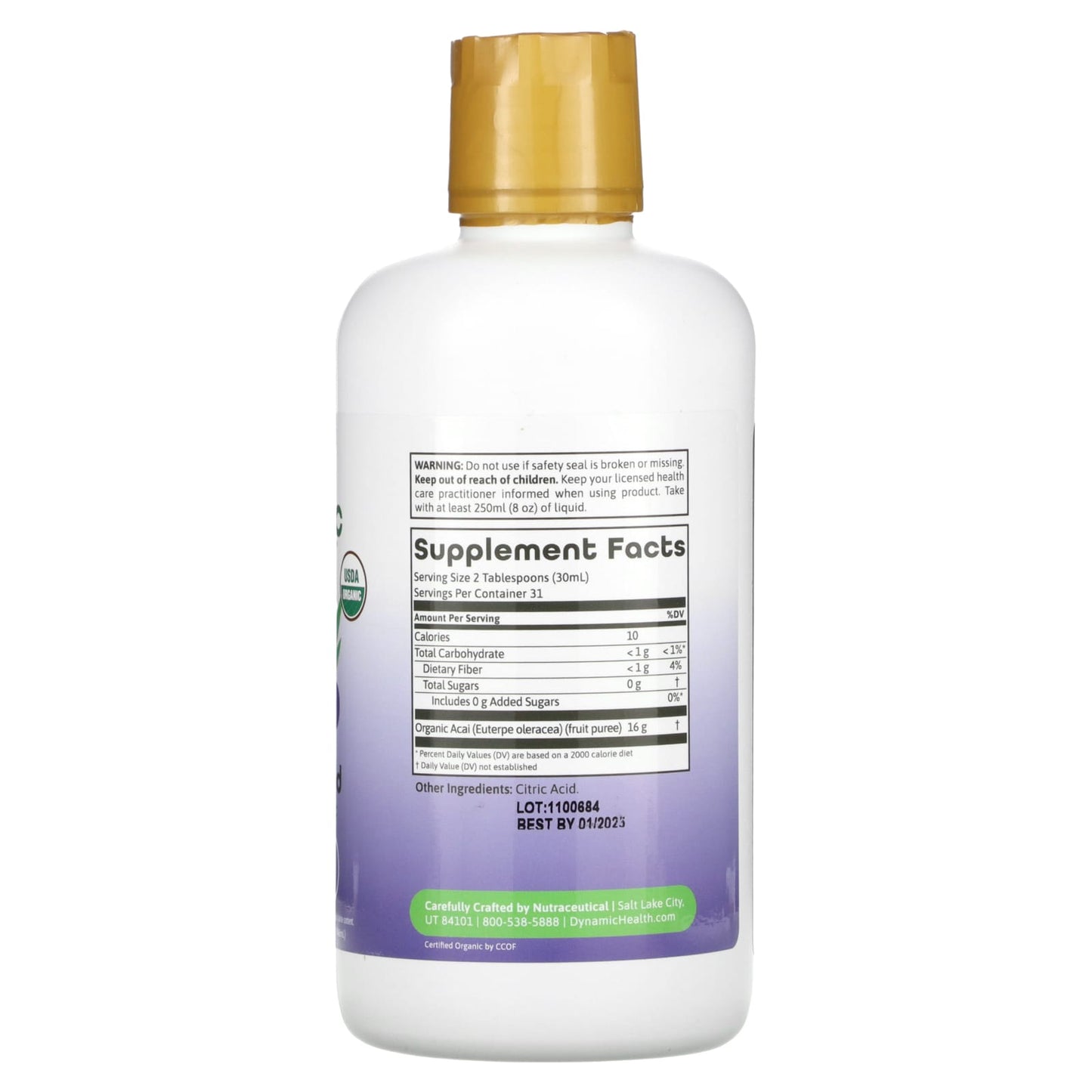 Certified Organic Acai Gold Juice Concentrate for Healthy Living - 32 fl oz - Image 2