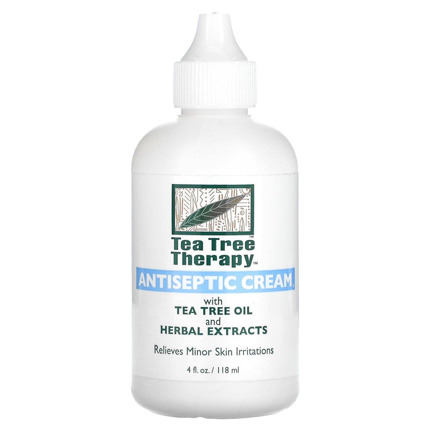 Tea Tree Therapy, Antiseptic Cream, With Tea Tree Oil and Herbal Extracts, 4 fl oz (118 ml) - Image 1