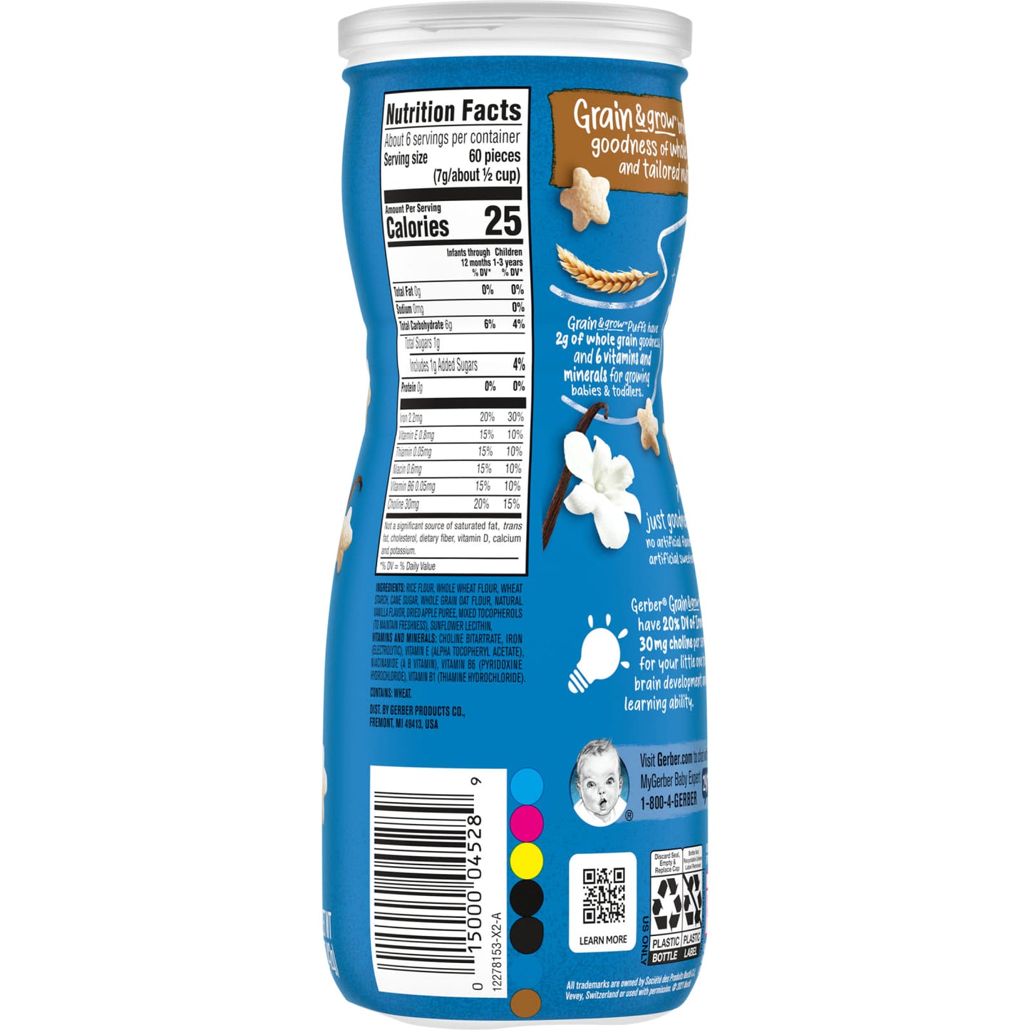 Gerber Grain & Grow Puffs - Nutritious Baby Snacks for 8+ Months - Image 2