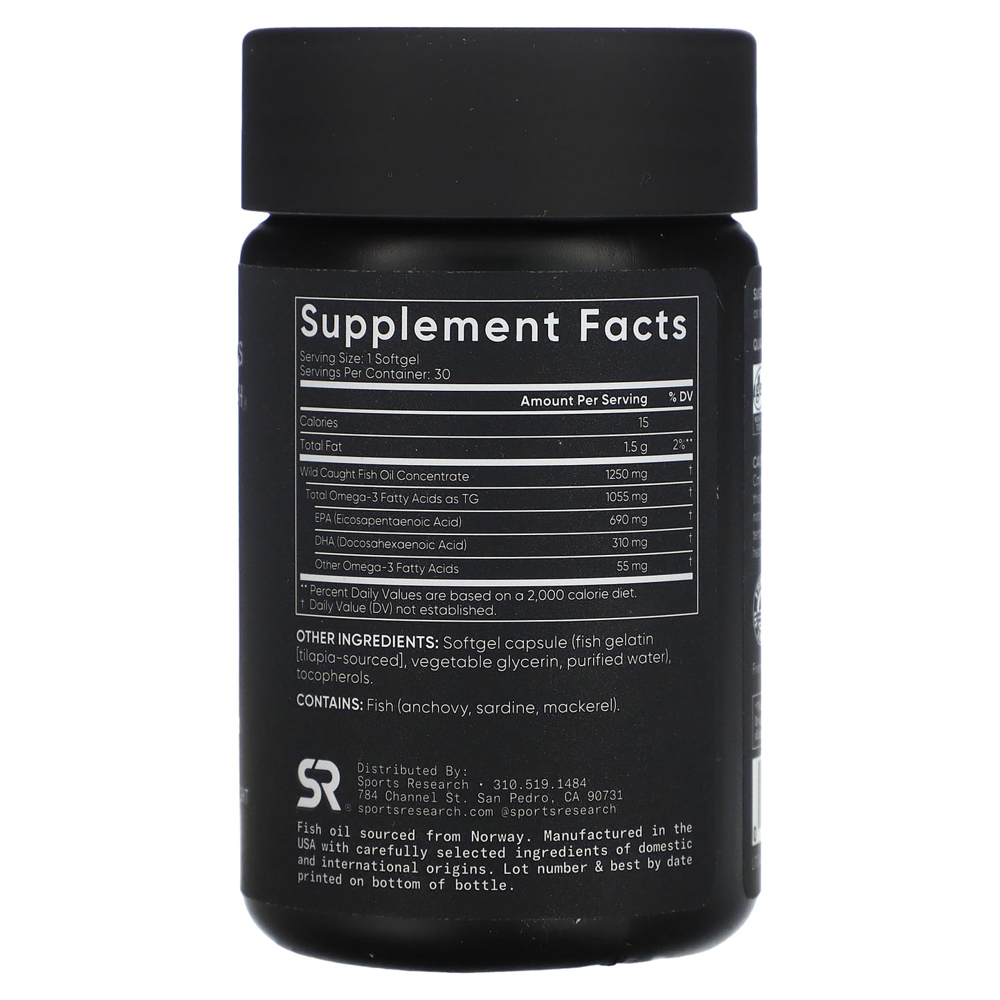 Sports Research, Omega-3 Fish Oil, Triple Strength , 30 Softgels - Image 2