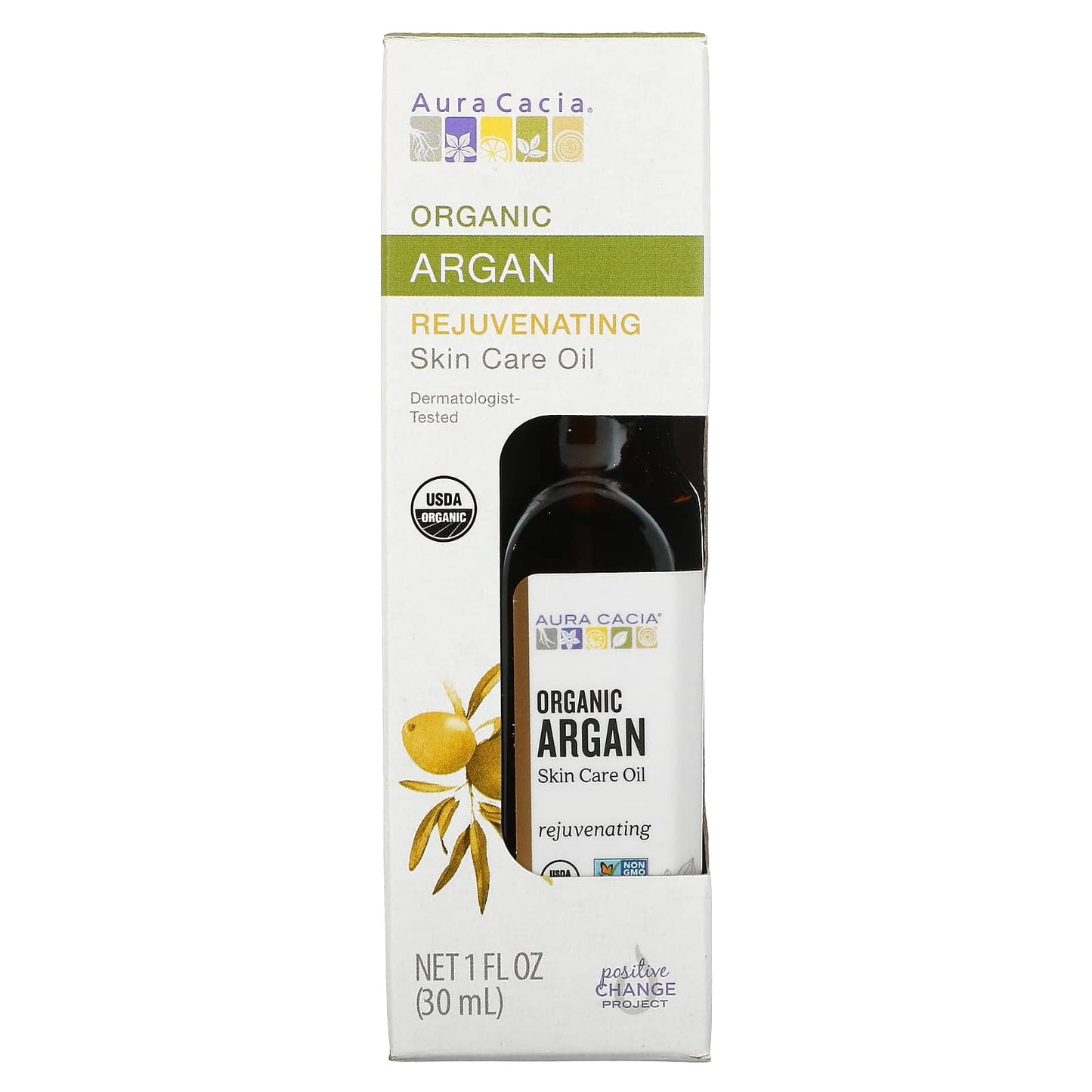Argan Oil for Skin and Hair by Aura Cacia, USDA Organic, 1 fl oz - Image 2