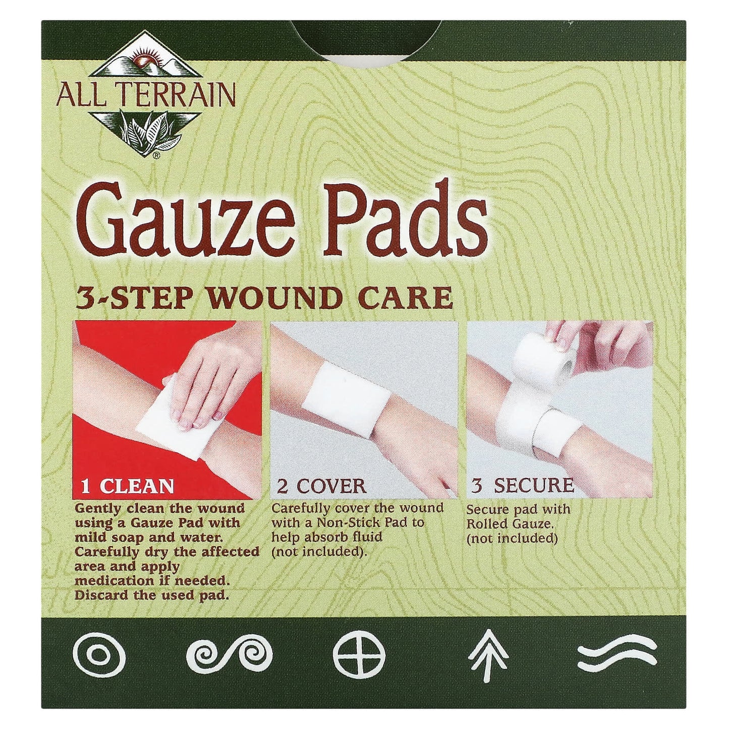 Sterile All Terrain Gauze Pads for Minor Cuts & Burns - Pack of 10 - Image 2