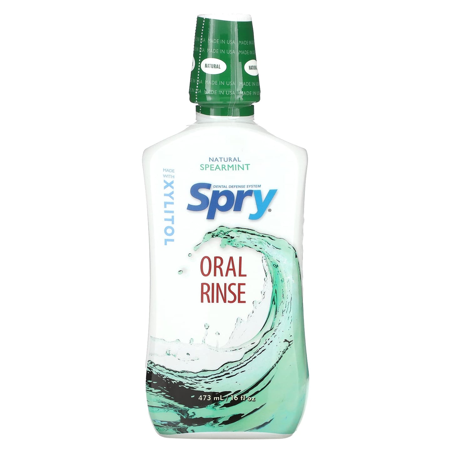 Xlear, Spry, Oral Rinse, Natural Spearmint, 16 fl oz (473 ml) - Image 1