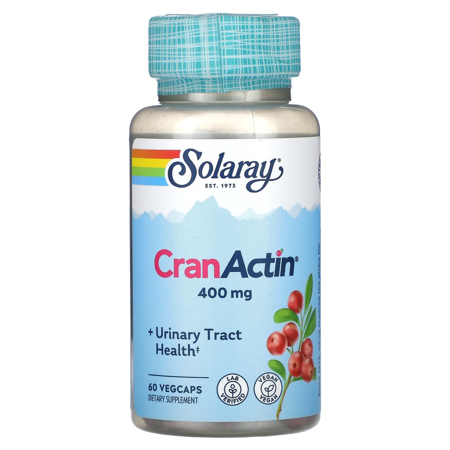 Solaray, CranActin, 400 mg, 60 VegCaps - Image 1