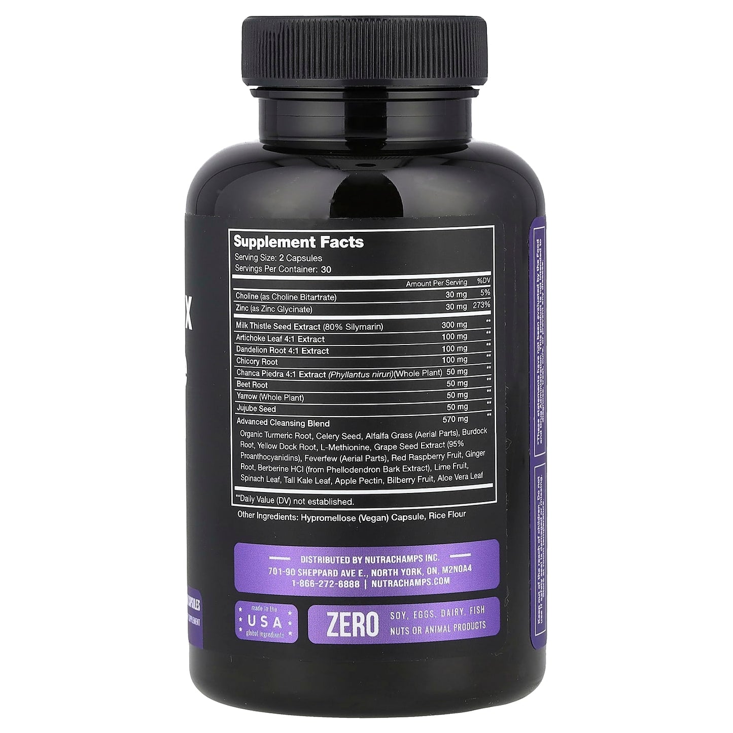 NutraChamps, Liver Detox & Cleanse, 60 Vegan Capsules - Image 2